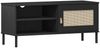 TV Board 105x47cm 'Seattle' Kiefer massiv schwarz Bild 3