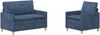 vidaXL Sofa Set 2 pcs Blau Polyester 3417051 Bild 2