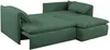 Vente-unique - TEODORA Sofa SamtStoff Grün - B 166 cm x H 91 cm x L 230 cm Bild 5