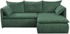Vente-unique - TEODORA Sofa SamtStoff Grün - B 166 cm x H 91 cm x L 230 cm Bild 4