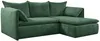 Vente-unique - TEODORA Sofa SamtStoff Grün - B 166 cm x H 91 cm x L 230 cm Bild 3