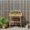 vidaXL Gartenpflanzer mit Halter Natur 100 x 38 x 114 cm Bambus 42028231 Bild 3