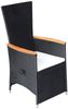 Garten-Liegestühle 2er Set, Sonnenliege, Liegestuhl mit Auflagen Poly Rattan Schwarz Bild 3