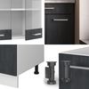 Küchenzeile R-Line Schwarz Beton/Weiß 140 cm AP Eiche Vicco Bild 5