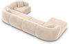 Wohnlandschaft Monteluna XL in Samtstoff - Samtstoff - creme - Links Bild 4