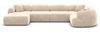 Wohnlandschaft Monteluna XL in Samtstoff - Samtstoff - creme - Links Bild 3