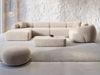 Wohnlandschaft Monteluna XL in Samtstoff - Samtstoff - creme - Links Bild 2