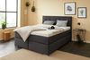 Boxspringbett TOM-OM 120 x 200 cm mit gepolstertem Kopfteil. Farbe: Grau Bild 2