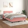 vidaXL Boxspringbett mit Matratze Rosa 120x190 cm Samt 3269836 Bild 3