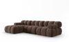 Micadoni Modulares Ecksofa Bellis 4-Sitzer Links Samt Bluvel Dunkelbraun Bild 2