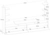 Fernsehschrank Rauki 233x31x141 cm Schwarz/Mango-Holzoptik [en. casa] Bild 3