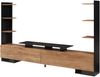 Fernsehschrank Rauki 233x31x141 cm Schwarz/Mango-Holzoptik [en. casa] Bild 2