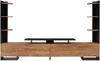 Fernsehschrank Rauki 233x31x141 cm Schwarz/Mango-Holzoptik [en. casa] Bild 4