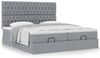 vidaXL Ottoman-Bett mit Matratzen Hellgrau 180x200 cm Stoff 3313713 Bild 4