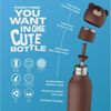 ASOBU Trinkflasche Asobu® Kindertrinkflasche BESTIE mit Strohhalm 460ml - BRAUNBÄR Bild 4