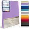 MOON Heimtextilien Spannbettlaken MOON-Luxury Spannbettlaken Jersey Stretch 230g/m², 97% Mako-Baumwolle 3% Elastan Bild 2