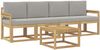 vidaXL Outdoor-Sofagarnitur 5 pcs Weiß und Hellgrau 59 x 59 x 37 cm 3387200 Bild 2