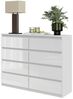 Furnica Kommode GABRIEL 8 Schubladen-Weiß Matt H92cm B120cm T33cm Bild 5