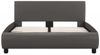Doppelbett, Bettgestell Modernen mit LED Grau Kunstleder 140x200 cm d1328e Bild 4