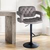 CLP Barhocker Dublin Samt,grau Metall matt schwarz Bild 4