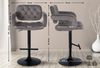 CLP Barhocker Dublin Samt,grau Metall matt schwarz Bild 2