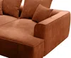 Vente-unique - PINETA Sofa Samt Rot - B 180 cm x H 67 cm x L 230 cm Bild 4