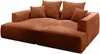 Vente-unique - PINETA Sofa Samt Rot - B 180 cm x H 67 cm x L 230 cm Bild 3