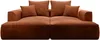 Vente-unique - PINETA Sofa Samt Rot - B 180 cm x H 67 cm x L 230 cm Bild 2