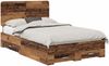 vidaXL Bettrahmen mit Kopfteil Altholz 120 x 190 cm Holzwerkstoff 3412817 Bild 2
