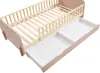 Vente-unique - LADEMI Bett Holz, Platte PuderrosaBeige - B 99 cm x H 62,5 cm x L 200 cm Bild 5