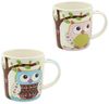 Dekohelden24 Tasse 2er Set Kaffeebecher Kaffeetasse aus Porzellan - Motiv: bunte Eulen, Porzellan Bild 4