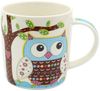 Dekohelden24 Tasse 2er Set Kaffeebecher Kaffeetasse aus Porzellan - Motiv: bunte Eulen, Porzellan Bild 3