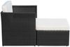vidaXL Gartensessel mit Fußhocker Poly Rattan Schwarz 41981 Bild 5