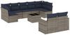 vidaXL 10-tlg. Garten-Sofagarnitur mit Kissen Grau Poly Rattan 3219421 Bild 2
