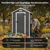 STEELSØN 'Novara' Gerätehaus Satteldach, Kunststoff, dunkelgrau mit Holzoptik, wetterfest, 202x103x134 cm, abschließbar, Gartenhaus mit Fenster Bild 3