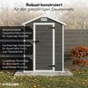 STEELSØN 'Novara' Gerätehaus Satteldach, Kunststoff, dunkelgrau mit Holzoptik, wetterfest, 202x103x134 cm, abschließbar, Gartenhaus mit Fenster Bild 2