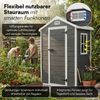 STEELSØN 'Novara' Gerätehaus Satteldach, Kunststoff, dunkelgrau mit Holzoptik, wetterfest, 202x103x134 cm, abschließbar, Gartenhaus mit Fenster Bild 5