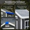 STEELSØN 'Novara' Gerätehaus Satteldach, Kunststoff, dunkelgrau mit Holzoptik, wetterfest, 202x103x134 cm, abschließbar, Gartenhaus mit Fenster Bild 4