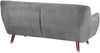 3-Sitzer Sofa Samtstoff grau BODO Bild 5