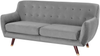 3-Sitzer Sofa Samtstoff grau BODO Bild 4