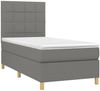 vidaXL Boxspringbett mit Matratze & LED Dunkelgrau 100x200 cm Stoff 3135414 Bild 3