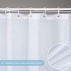 Duschvorhang Anti-Schimmel 180x180 Textil Wasserdicht Weiß-Dunkelblau Bild 3
