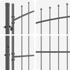 vidaXL Gartentor mit Schloss Woerden Grau 150 x 500 cm Stahl 42008919 Bild 4