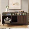 Yorbay Mehrzweckschrank Katzentoilettenschrank 120 cm mit Sandauffangmatte Sideboard TV Schrank Bild 4