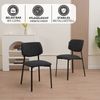 RAVINO Designerstuhl A21– 4er Set Esszimmerstuhl gepolstert mit Stoffbezug, moderner Küchenstuhl mit Rückenlehne, Stuhl, belastbar bis 110 kg– Schwarz Bild 5