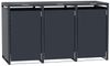 GARLIVO Mülltonnenbox Magnolie Mülltonnenbox 3er 240L - wetterfest und langlebig, Verschließbare Mülltonnenverkleidung -modernes Design als Sichtschutz Bild 2
