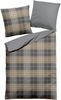 DORMISETTE Bettwäsche Flanell BL 135x200 cm grau Bettbezug Bettzeug Bild 1