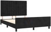 vidaXL Bettgestell mit Kopfteil Samt Schwarz 140x200 cm Bild 4