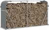 vidaXL Kaminholzunterstand Hellgrau 180x45x100 cm Verzinkter Stahl 364554 Bild 3