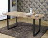 Esstisch >TABLES< in Sonoma Eiche Dekor, U-Metallgestell schwarz - 140x74,7x90cm (BxHxT) Bild 2